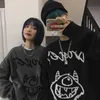 DeepTown Japanese Y2K Anime Print Black Sweater Women HARAJUKU Fashion Preppy Overize Jumper Kobiety Koszulki Hippie Streetwear