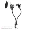 Verlichtingsstudio-accessoires 3-in-1 microfoonstandaard Telefoonklemhouder met flexibele voorruitarmbeugel 360 graden rotatie 230908