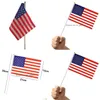 Banner Flags 14X21Cm American Flag Polyester Festive Usa Independence Day Us Garden With Flagpole Drop Delivery Home Party Su Dhgarden Dh72P