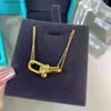 Pendant Necklaces Luxurys Designers Necklace Horseshoe Buckle For Women Link Chain Fashion Jewelry Accessories 3 color good Q230908