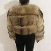 BEIZIRU – manteau en fausse fourrure de raton laveur pour femme, veste d'hiver à manches longues, de luxe naturel, haut épais, 230908