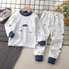 Clothing Sets Autumn Winter Baby Thermal Underwear Set Children's Boys Girls Long Johns Cotton Pajamas Kids Home Clothes 230907