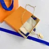 Hänghalsband lyxig design halsband choker kedja 18k guld pläterad rostfritt stål blomma mode kvinnor bröllop smycken tillbehör x002 Q230908