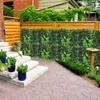 Dekorativa blommor konstgjorda växter gräs väggdekoration boxwood häck panel topiary växt hem trädgård falska