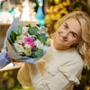 100 Stück Eukalyptusblätter, Großhandel, künstliche Rosen, Blumen, Heimdekoration, Hochzeit, Weihnachtskranz, Material, Kuchenzubehör