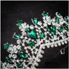 Gioielli per capelli Kmvexo Design europeo Cristallo Grande principessa Regina Corone Matrimonio Accessori da sposa Sposa Diademi Fasce Drop Consegna Dhteh