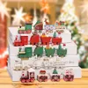 Dekoracje świąteczne drewniane pociąg Wesołych lat do domu Cristmas ornament Xmas Navidad Noel Prezenty szczęśliwe rok 2024 230908
