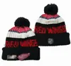 2023 DETROID RED Hockey WINGS Beanie North American Team Side Patch Winter Wool Sport Knit Hat Skull Caps