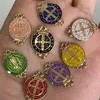 Charms 50PcsSaint Benedict Medal Double Sided Catholic Medals Favor Gifts Religious Charm Connector Bead Set of Multicolor Lace Pendant 230907