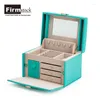 Storage Boxes 24 Section Velvet Glass Jewelry Ring Display Organiser Box Tray Holder Earrings Case