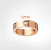 RINGSRING Gift Wedding Luxury Engagement Designer Ring Gold Silver Rose Gold Jewelry Men Women Titanium Steel Par Ring Size 4mm 5mm 6mm Retail Wholesale