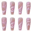 False Nails Long Press On Top Forms For Coffin Nail Tips Fake Manicure Reusable With Glue