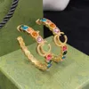 2022 nuovo colore Diamond Hoop Huggie orecchini aretes orecchini personalità della moda orecchini a cerchio grande festa di nozze delle donne 277p