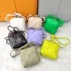 Axjbotegss Loop Bag Fashion 2023 Yeni Trend Cowhide El Dokuması Bir Omuz Crossbody Halat Düğümü ile Küçük Kare Çanta El Taşına Kadın Jitk