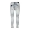 Fashion Blue Jeans Mens Mens Fashion Split Jean 2024 Demin Leather 2024 Amiirii Purple GLWU