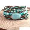 Bangle Rh Mode Handma Boheemse Sieraden Boho Armband Gemengde Natuurstenen Bedel 5 Strengen Wikkelarmbanden Cadeau Drop 220831 Levering Dhaj1