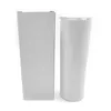 CA USA Warehouse Stocked Free Shipping White Cups Tumbler 20Oz Double Wall Heat Press Vaccum Thermo Sublimation Blank Tumblers