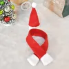 Christmas Decorations 2PcsSet Wine Bottle Cover Set Santa Claus Decor with Hat Lovely Creative Home el Xmas Party Table 230907