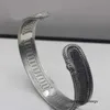Посеребренный браслет Ретро-модный дизайн Браслет с надписью в виде языка Регулируемая поставка ювелирных изделий NRJ