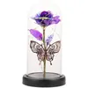 Декоративные цветы Вечный цветок Роза в стеклянном куполе Сохраненная бабочка Романтическое украшение