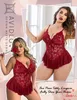 Sexy pijamas avidlove plus size roupa interior feminina collants sexy rendas teddy uma peça boneca vestido de dormir l4xllf230908