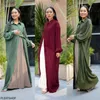 Sıradan Elbiseler Kadın Giyim Orta Doğu Arap Malay Endonezya Pileli Elbise Müslüman Çöp Elegant Vestidos Vetement Femme Ropa Mujer