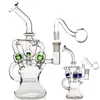 Colorful glass beaker bongs!different kinds Removable Freezable bongs glass smoking pipes oil rig with clips high quality