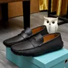 Moda masculina sapatos de couro genuíno negócios escritório trabalho mocassins formais marca designer festa casamento apartamentos tamanho 38-45