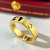 Titanstahl 18k Gold Liebesring für Männer und Frauen Schraubband mit Diamanten für Liebhaber Luxusschmuck Ringe Geschenk 4mm 5mm 6mm