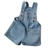Rompers 2023 Çocuk Boys Shorts Jeans tulum yaz moda gündelik stil çocuk tulum bebek denim romper kayış 08 y 230907