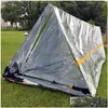 Party Favor Outdoor Awaryjne Namiot Ochrona przed słońcem ciepłą kamerą PE Aluminiowe schroniska namioty namioty obozowe podkładki upuszczone dostawa dhgarden dhikk