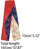 Sciarpe Allegra K da donna a pois a righe con stampa a catena Sciarpa lunga e aderente con fascia per capelliLF2030908