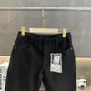 Lowe merk geborduurde jeans voor heren herfst/winter nieuwe verdikte broek van hoge kwaliteit losse ontspannen slanke voeten