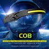 Налобные фонари 50000LM Мощный датчик движения COB LED USB Перезаряжаемая фара Встроенная батарея Налобный фонарь Водонепроницаемый Light237G