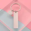 Keychains Fnixtar 10pcs Heart Bar Keychain Stainless Steel Anti-lost Keyring Name Date Coordinate Laser Engraved Custom Jewelry