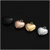 Colares de pingente 14mm coração de pêssego diy colar amor acessórios de moda de aço inoxidável sem entrega de gota de corrente jóias dhgarden dhks8