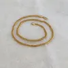 Collana a catena a maglie italiane con doppio cordolo cubano in oro giallo massiccio 18 carati G F 6MM 24 pollici223j