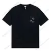 النسخة الصحيحة من Lowe 23SS New Classic Embroidery Men and Women's Short Sleeve T-Shirt Strendy Tendy Terted Shipper for Men