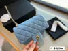 17cm boule d'or denim crossbody bag designer bag denim bag classique rabat sac femmes mini sac à bandoulière réglable chaîne matelassé de luxe sac à main mini maquillage sac portefeuille