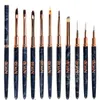 Nail Brushes BQAN Marbled Brush Gel For Manicure Acrylic UV Extension Pen Polish Painting Drawing Liner 230908