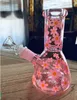 16cm 키가 큰 데이지 유리 봉 다운 스템 Perc Hoockahs Shisha Bubbler 두꺼운 유리 덤비 비커 18mm 14mm 애쉬 포수