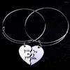 Bangle 2 stk/set Gebroken Hart Je bent Mijn Persoon Liefde Bedelarmband Voor Liefhebbers Koppels Sieraden Geschenken Vrouwen Mannen Vrouw man