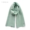 Scarves Mint Green wool scarf women luxury winter warm knitted thin scarves ladies small short scarfs autumn foulard femme 230907