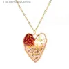 Collares colgantes Collares Diseño de moda Corazón Amor Collar para mujeres Accesorios Bonito Verde Rosa Joyería Regalo Q230908