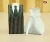 Candy Box Bride Groom Wedding Bridal Favor Favor Favor Pudełka Suknia Suknia Tuxedo 100 szt. 50 PAROWA NEW361Y ZZ