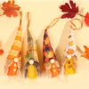 Kerstversiering Herfst Gnome Pompoen Zonnebloem Zweedse Elf Dwerg Pluche Ornamenten voor Huis Herfst Thanksgiving Decor 230907