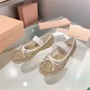 balletschoenen voor dames feest vakantie meisjes kristal platte zolen glanzende vrouwelijke banket bruiloft Mary Jane schoenen