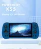 Portable Game Players POWKIDDY X55 5.5 INCH 1280*720 IPS Screen RK3566 Handheld Game Console Open-Source Retro Console Children's gifts