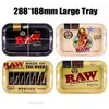 288*188mm Raw Cartoon Rolling Tray Metal Cigarettrökning Stora brickor Torka ört Tobaksplattan Lagring Maskinverktyg Present