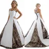 2020 NOWOŚĆ DOSTAWY CAMOSKI Z Aplikacjami Suknia balowa Długa kamuflaż w przyjęciu weselnym suknie ślubne suknie 274L